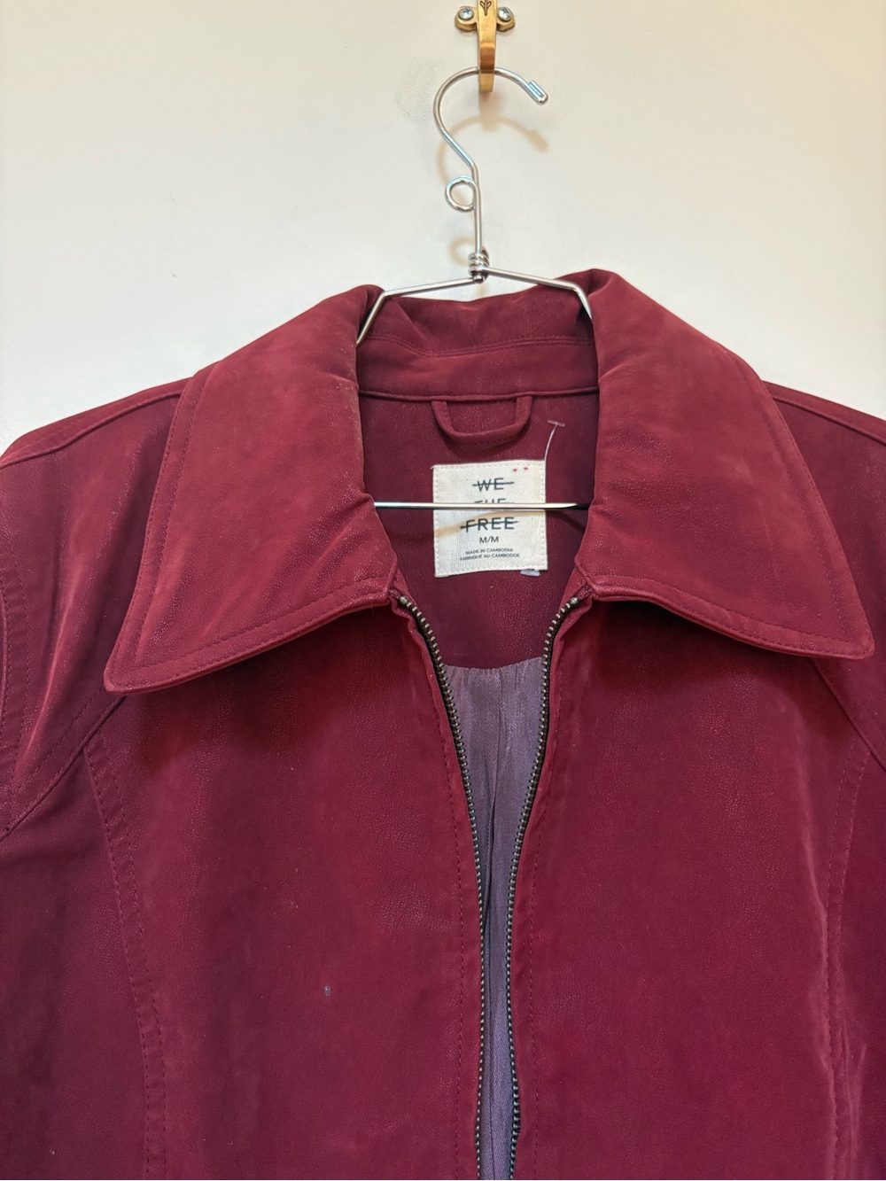 NWOT Free People We The Free River Vegan Suede Jacket Size Medium - Picture 12 of 15